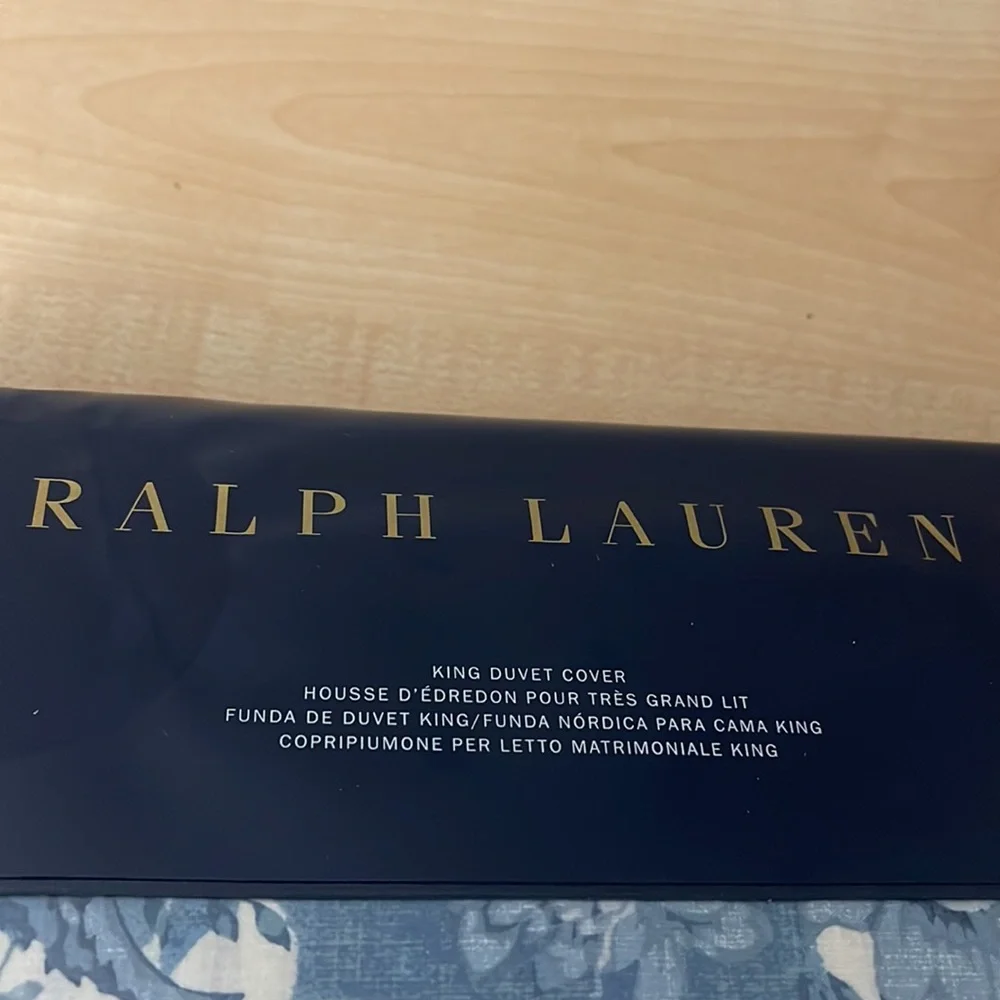 Ralph Lauren King Indigo Cottage 100% Cotton Duvet Cover